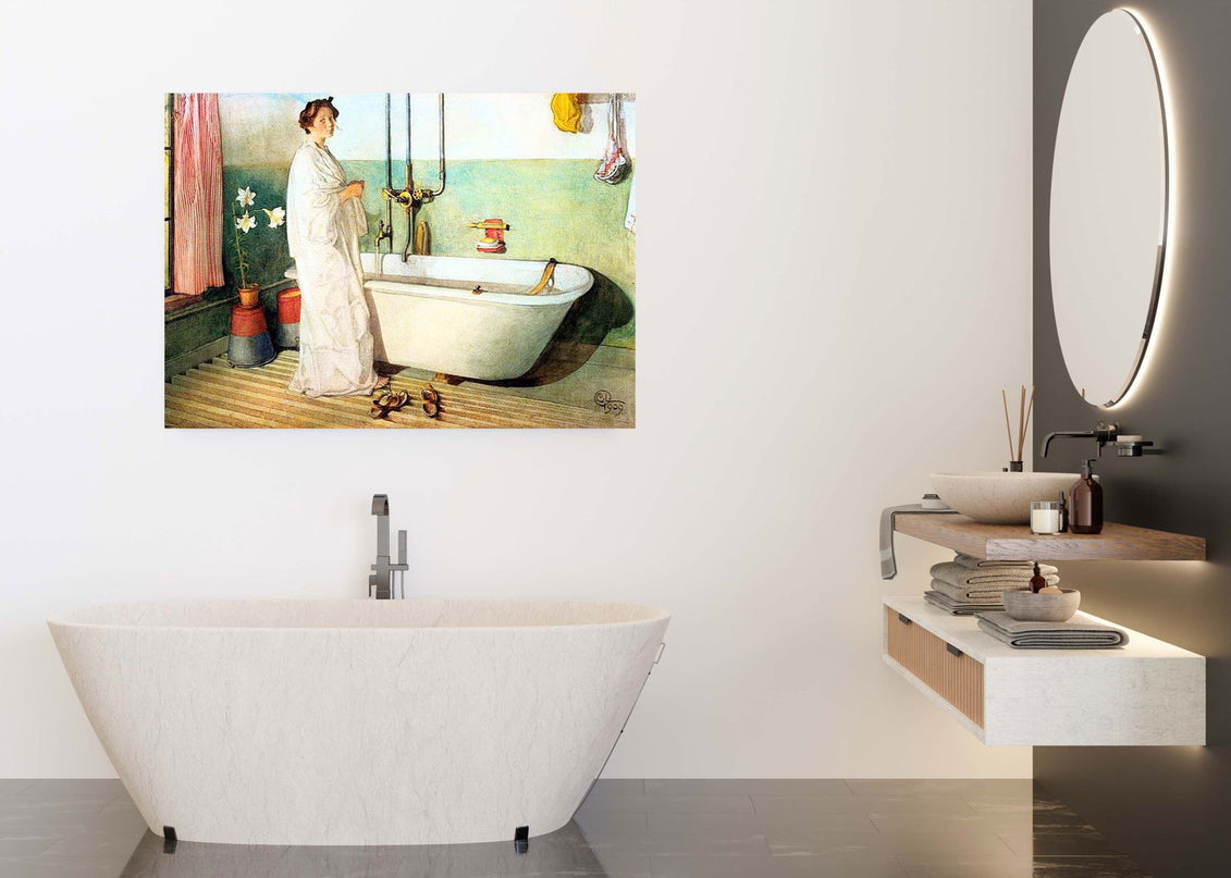 Carl Larsson - Bathroom Scene Lisbeth