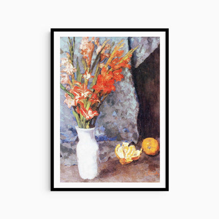 Carl Schuch - Gladioli and Oranges