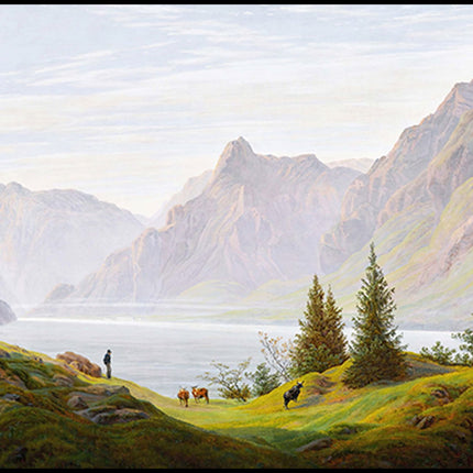 Caspar David Friedrich - Landscape With Mountain Lake