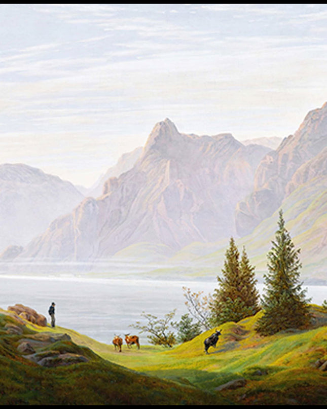 Caspar David Friedrich - Landscape With Mountain Lake