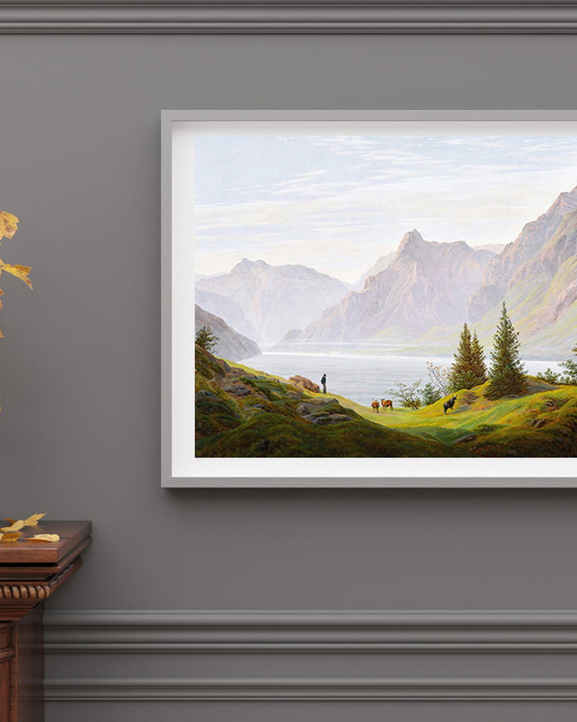 Caspar David Friedrich - Landscape With Mountain Lake
