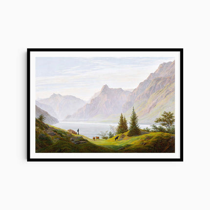 Caspar David Friedrich - Landscape With Mountain Lake
