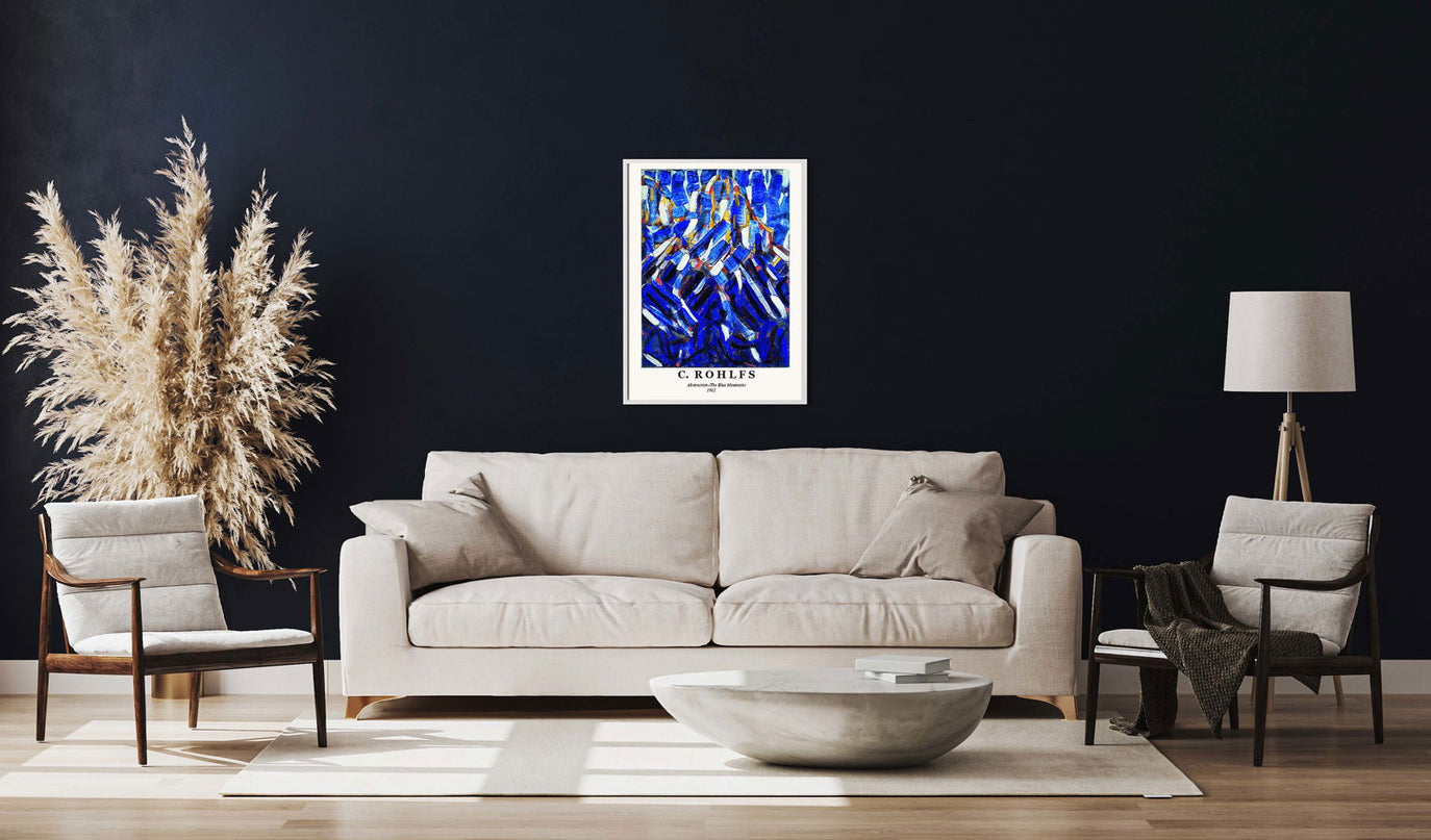 Christian Rohlfs Poster - Abstraction 'The Blue Mountain' Poster