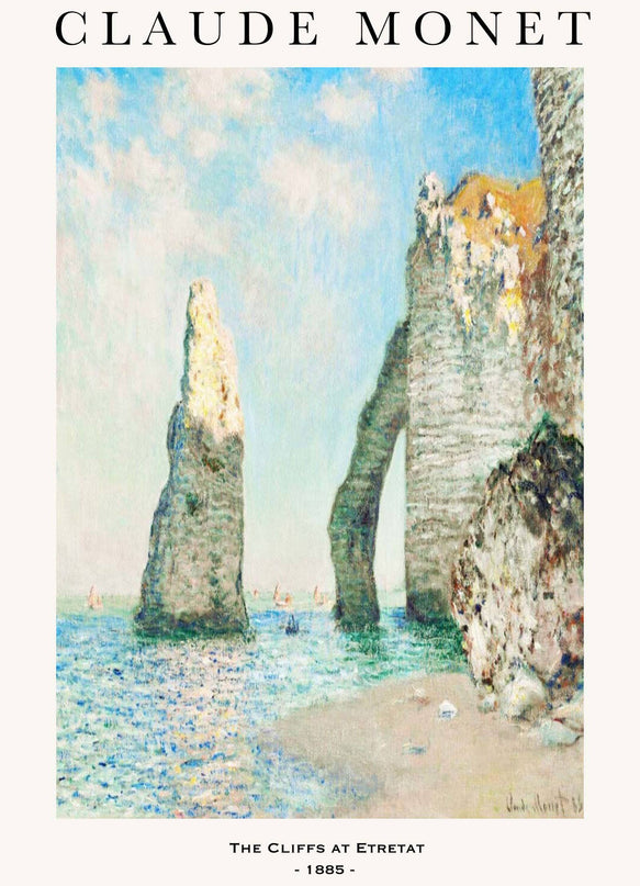 Claude Monet - The Cliffs at Etretat Poster
