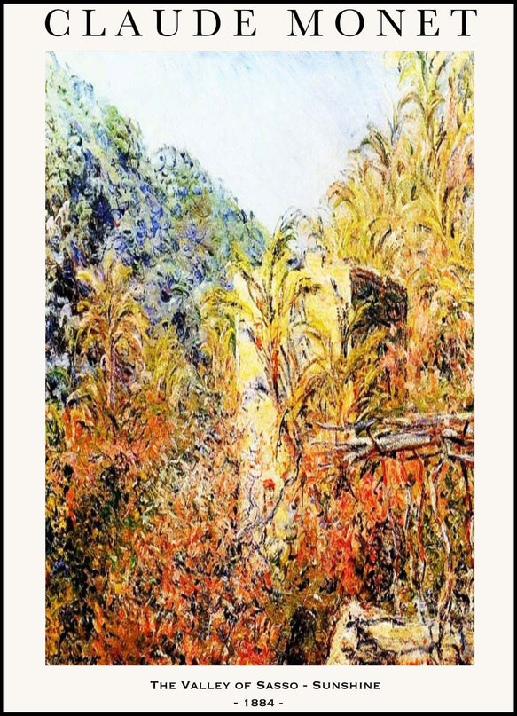 Claude Monet - The Valley of Sasso Poster
