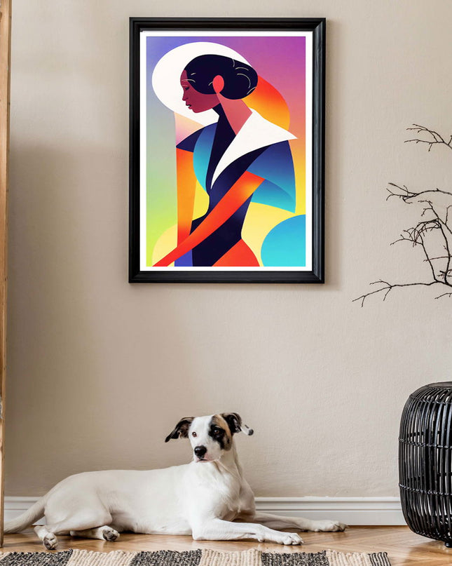 Colourful Geometric Woman Shape No1