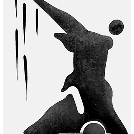 Contemporary Abstract Black Shape No 2 Poster