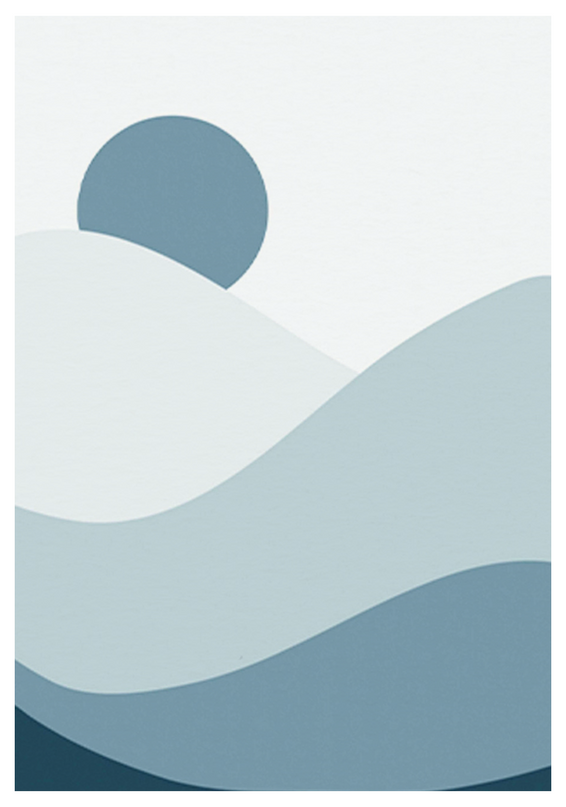Contemporary Blue Mountain No 1 Poster