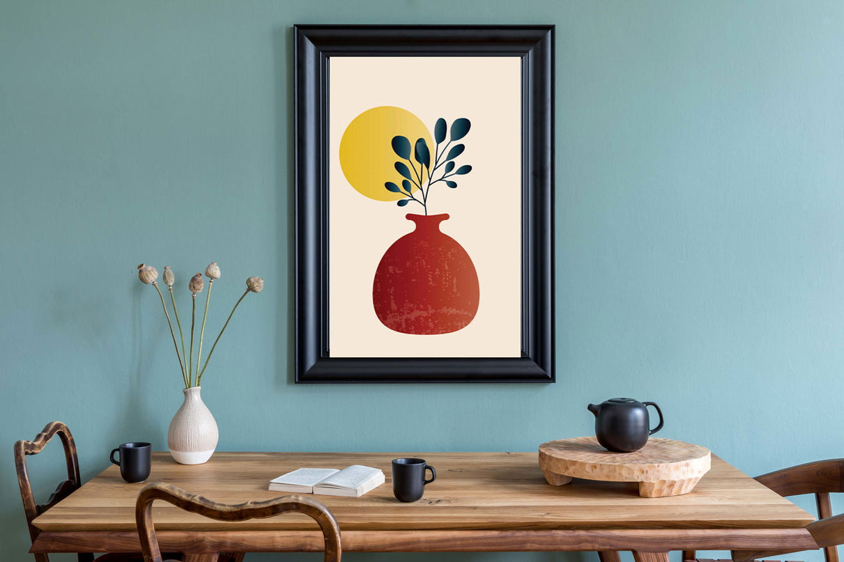 Contemporary Red Vase Poster No1