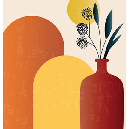 Contemporary Red Vase Poster No2