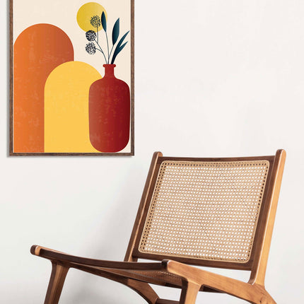 Contemporary Red Vase Poster No2