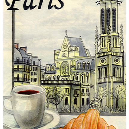 Croissant in Paris Poster