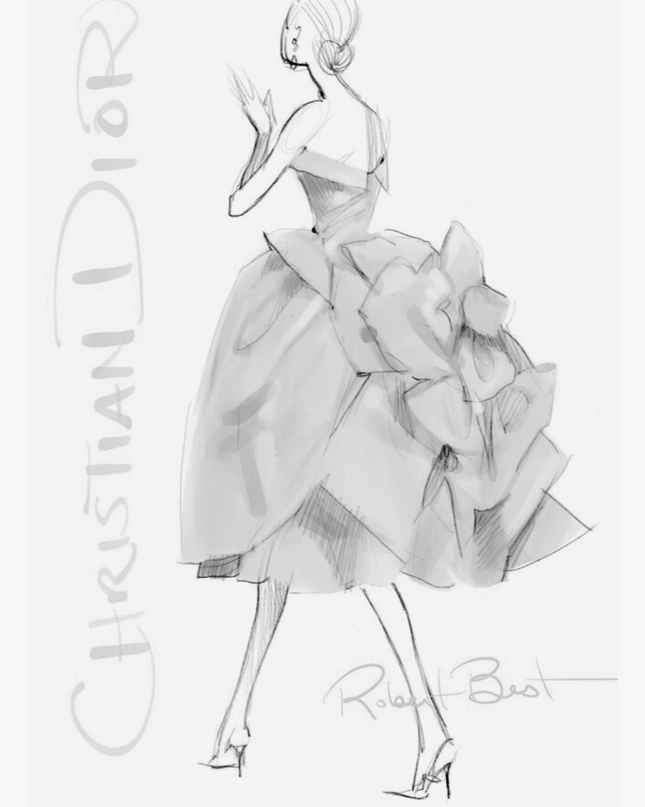 Dior Woman Line Art Poster