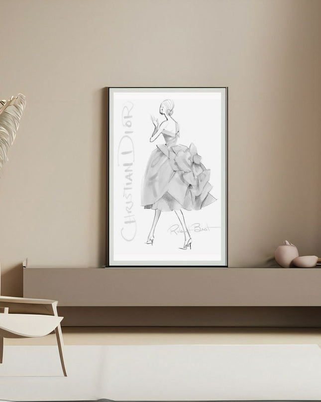 Dior Woman Line Art Poster