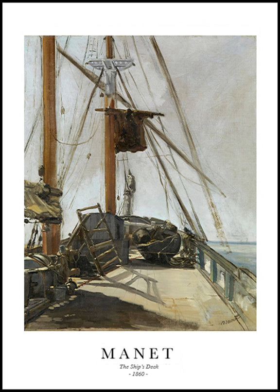 Édouard Manet - The Ship's Deck Poster