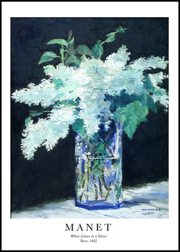 Édouard Manet - White Lilacs in a Glass Vase Poster