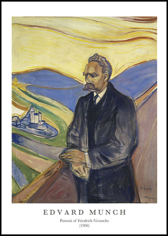 Edvard Munch - Portrait of Friederich Nietszche Poster