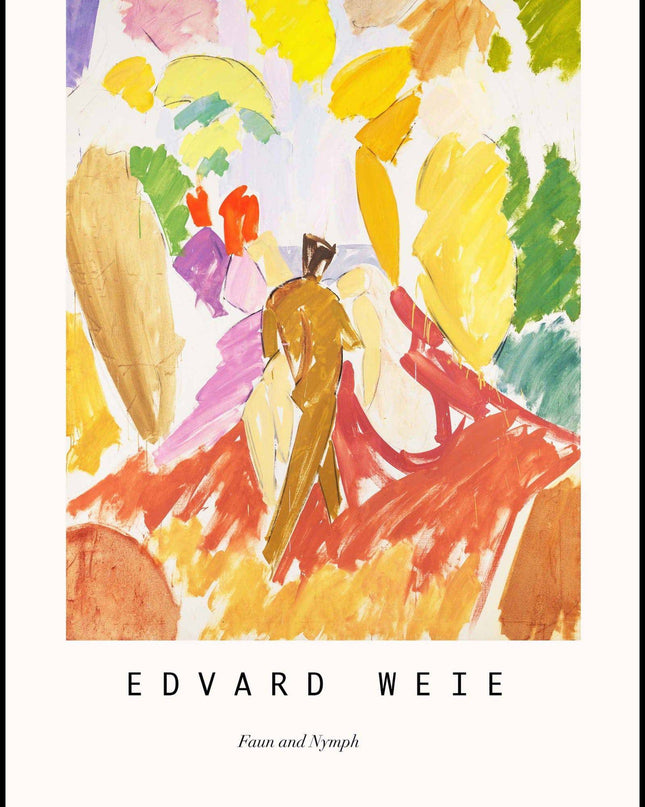 Edvard Weie - Faun and Nymph Poster