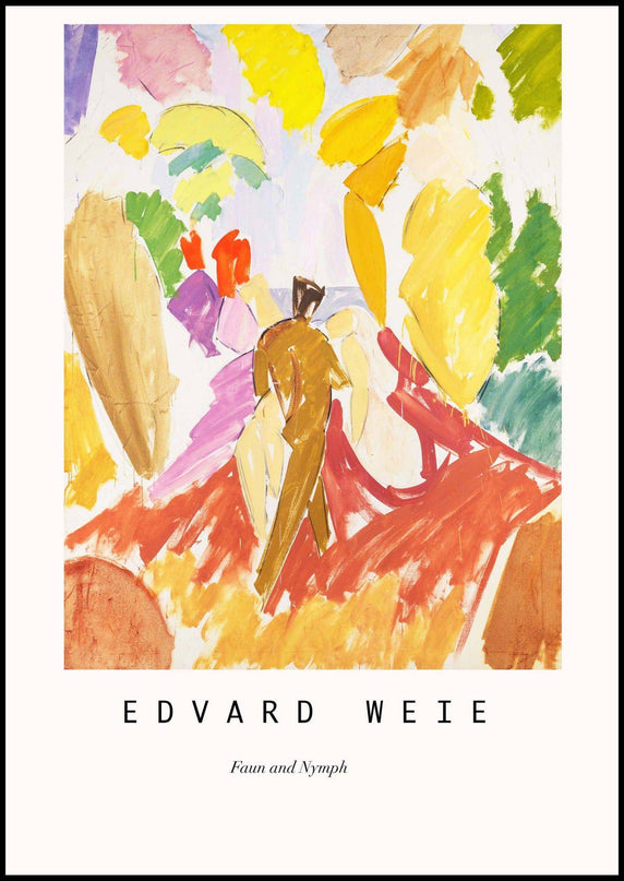 Edvard Weie - Faun and Nymph Poster