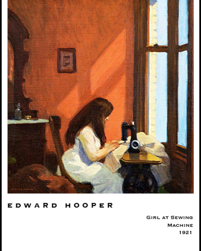 Edward Hooper - Girl At Sewing Machine Poster