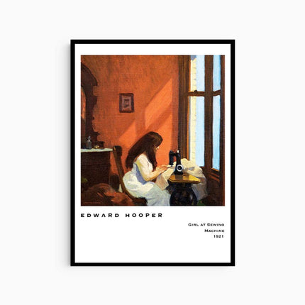Edward Hooper - Girl At Sewing Machine Poster