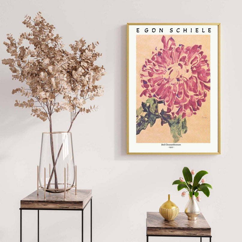 Egon Schiele - Red Chrysanthemum Poster