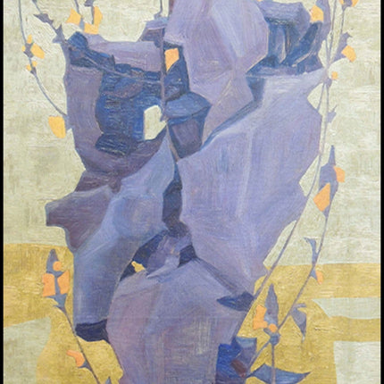 Egon Schiele - Stylized Flowers in Front of Decorative Background
