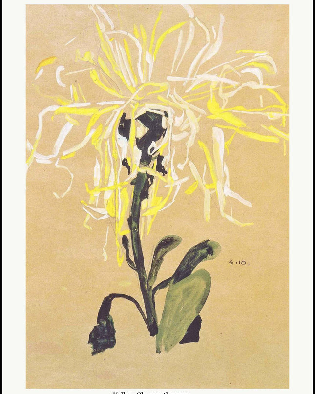 Egon Schiele - Yellow Chrysanthemum Poster