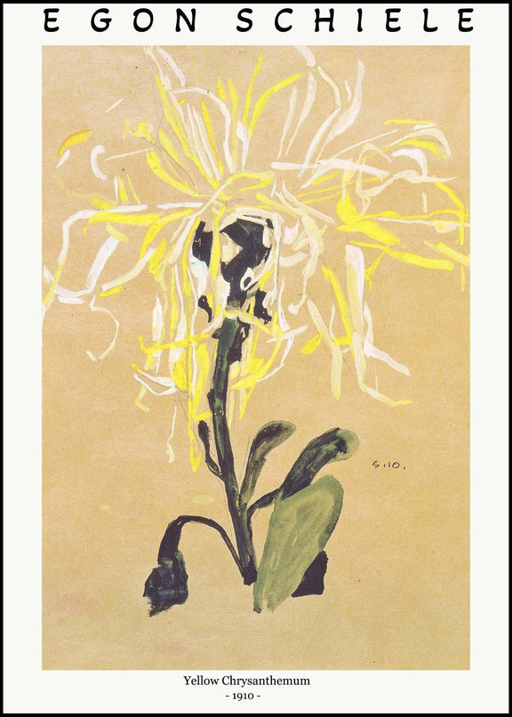 Egon Schiele - Yellow Chrysanthemum Poster