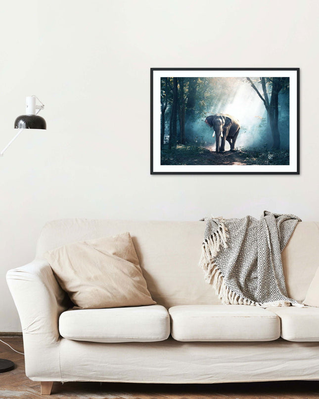 Elephant In The Amazonian Forest Poster