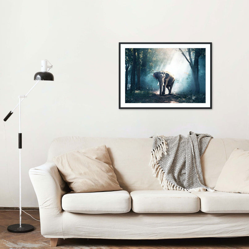 Elephant In The Amazonian Forest Poster