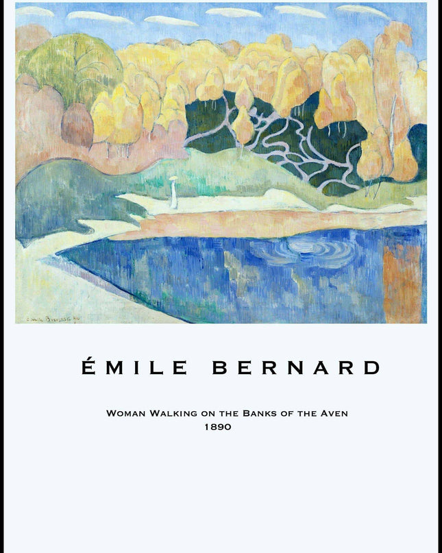 Émile Bernard - Woman Walking on the Banks of the Aven Poster