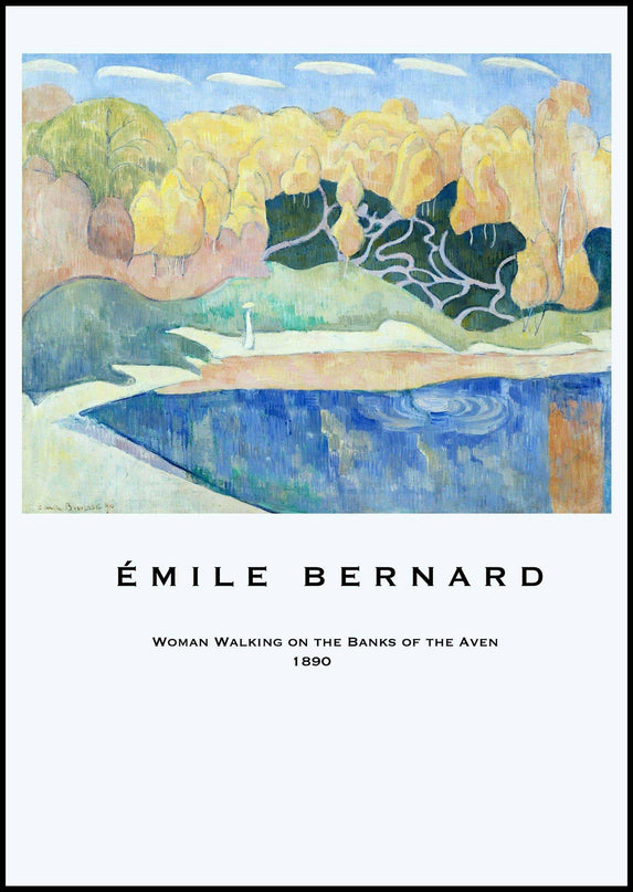 Émile Bernard - Woman Walking on the Banks of the Aven Poster