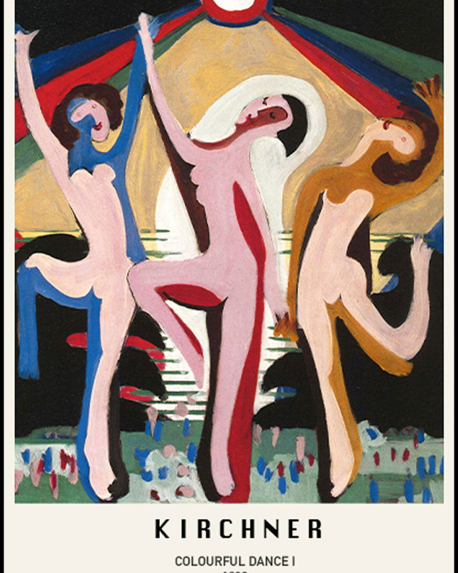 Ernst Ludwig Kirchner - Colourful Dance I Poster