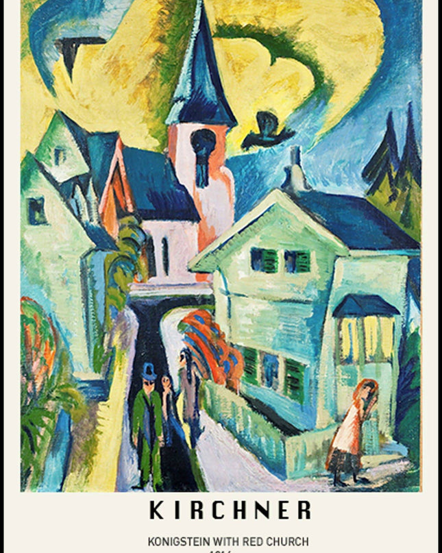 Ernst Ludwig Kirchner - Konigstein with Red Church Poster