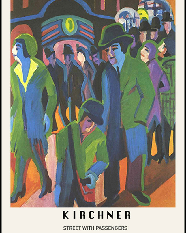 Ernst Ludwig Kirchner - Street with Passengers Poster