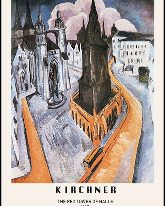 Ernst Ludwig Kirchner - The Red Tower of Halle Poster
