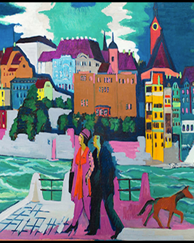 Ernst Ludwig Kirchner - View of the Basel and the Rhine