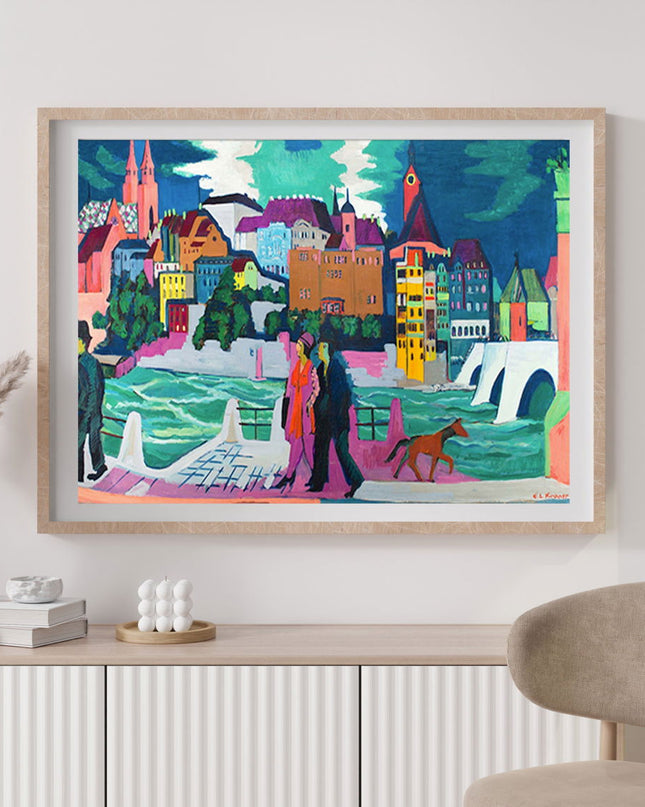 Ernst Ludwig Kirchner - View of the Basel and the Rhine