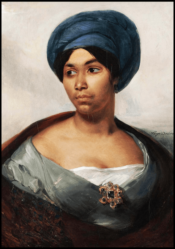 Eugène Delacroix - Portrait of a Woman in a Blue Turban