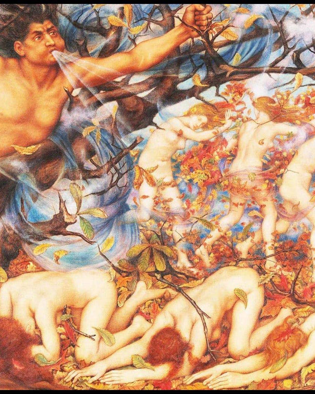 Evelyn De Morgan - Boreas and the Fallen Leaves