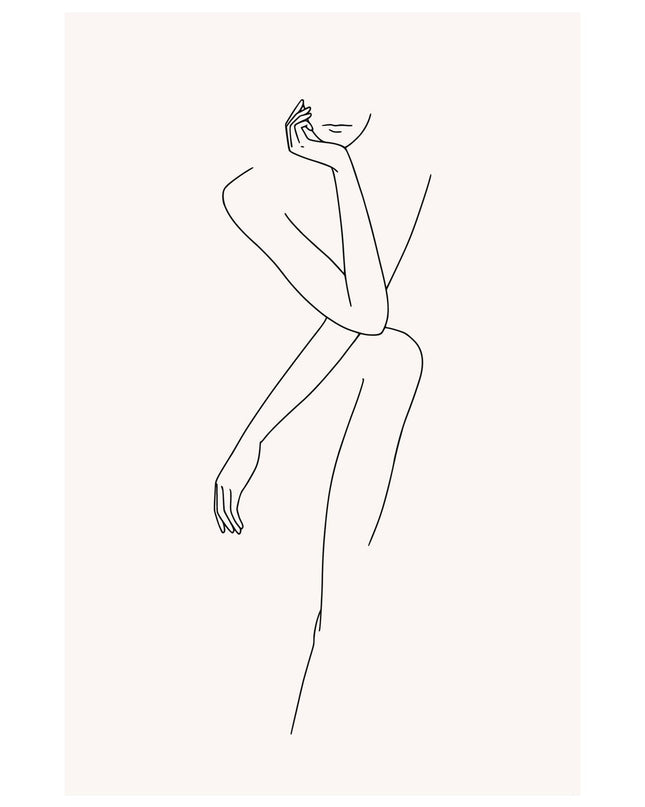 Female Figure Line Art poster