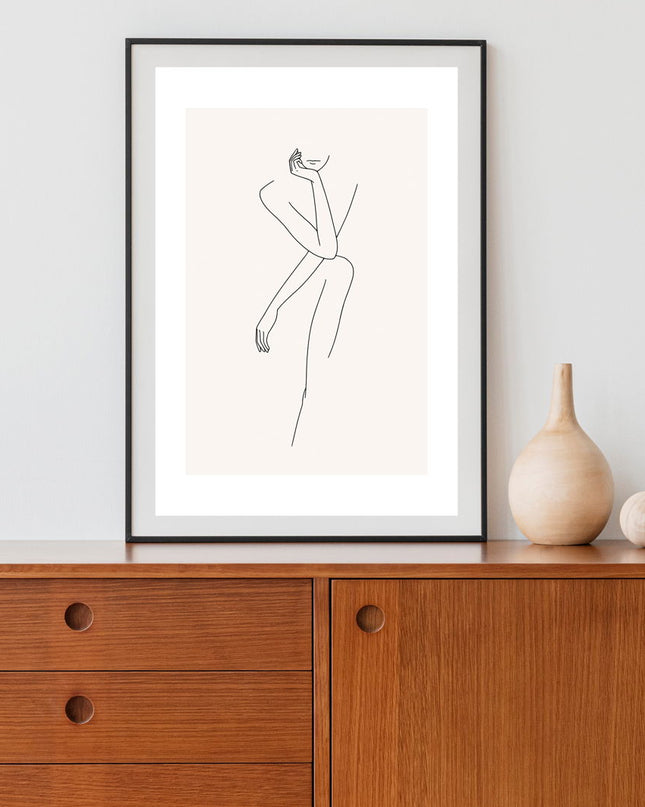 Female Figure Line Art poster