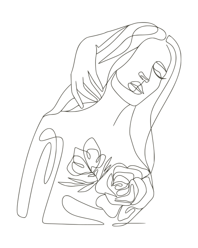 Female Line Art Poster