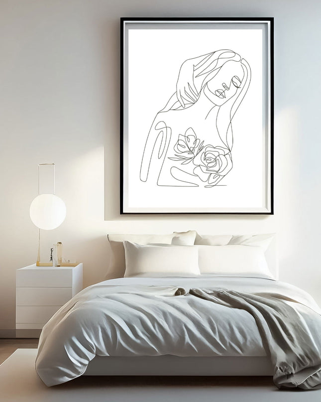 Female Line Art Poster