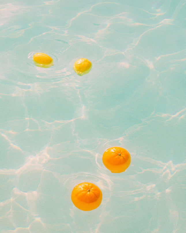 Floating Oranges Art Poster