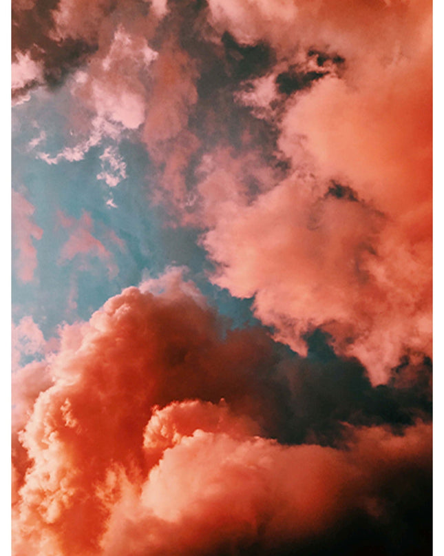 Fluffy Red Clouds Poster