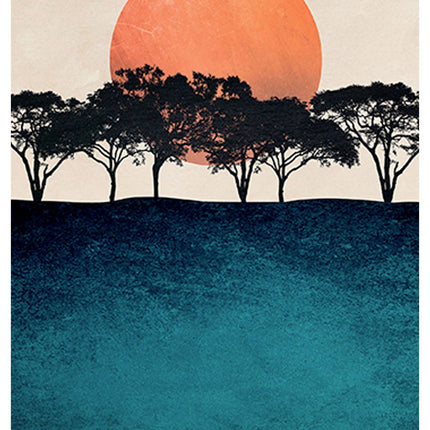 Forest Trees At Sunset Poster