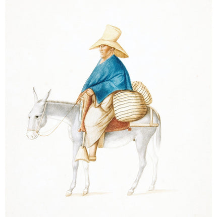 Francisco Fierro - Man on Mule Loaded Saddlebacks Poster