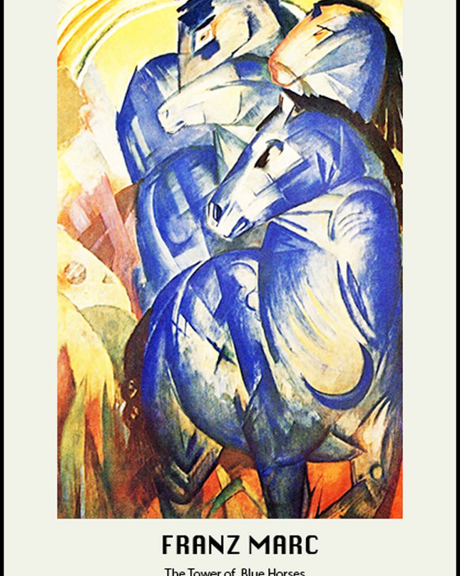 Franz Marc poster - The Tower of the Blue Horses Poster
